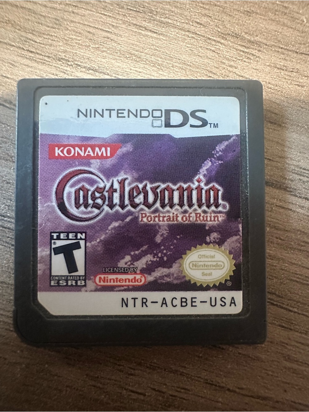 Nintendo DS Castlevania: Portrait of Ruin Game Card - Purple & Black